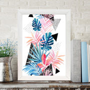 Quadro Decorativo MDF Emoldurado - Arte Multicolor 24x29cm com Moldura de Madeira 2cm