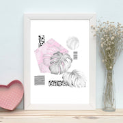 Quadro Decorativo MDF Emoldurado - Arte Multicolor 24x29cm com Moldura de Madeira 2cm