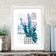 Quadro Decorativo MDF Emoldurado - Arte Multicolor 24x29cm com Moldura de Madeira 2cm