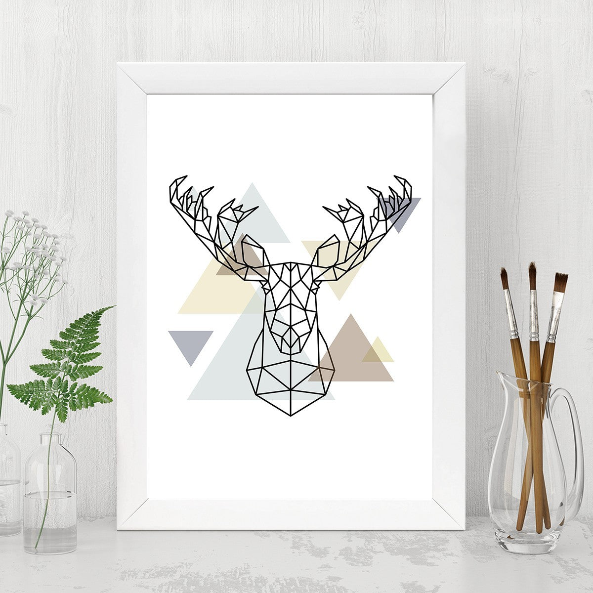 Quadro Decorativo MDF Emoldurado - Arte Multicolor 24x29cm com Moldura de Madeira 2cm