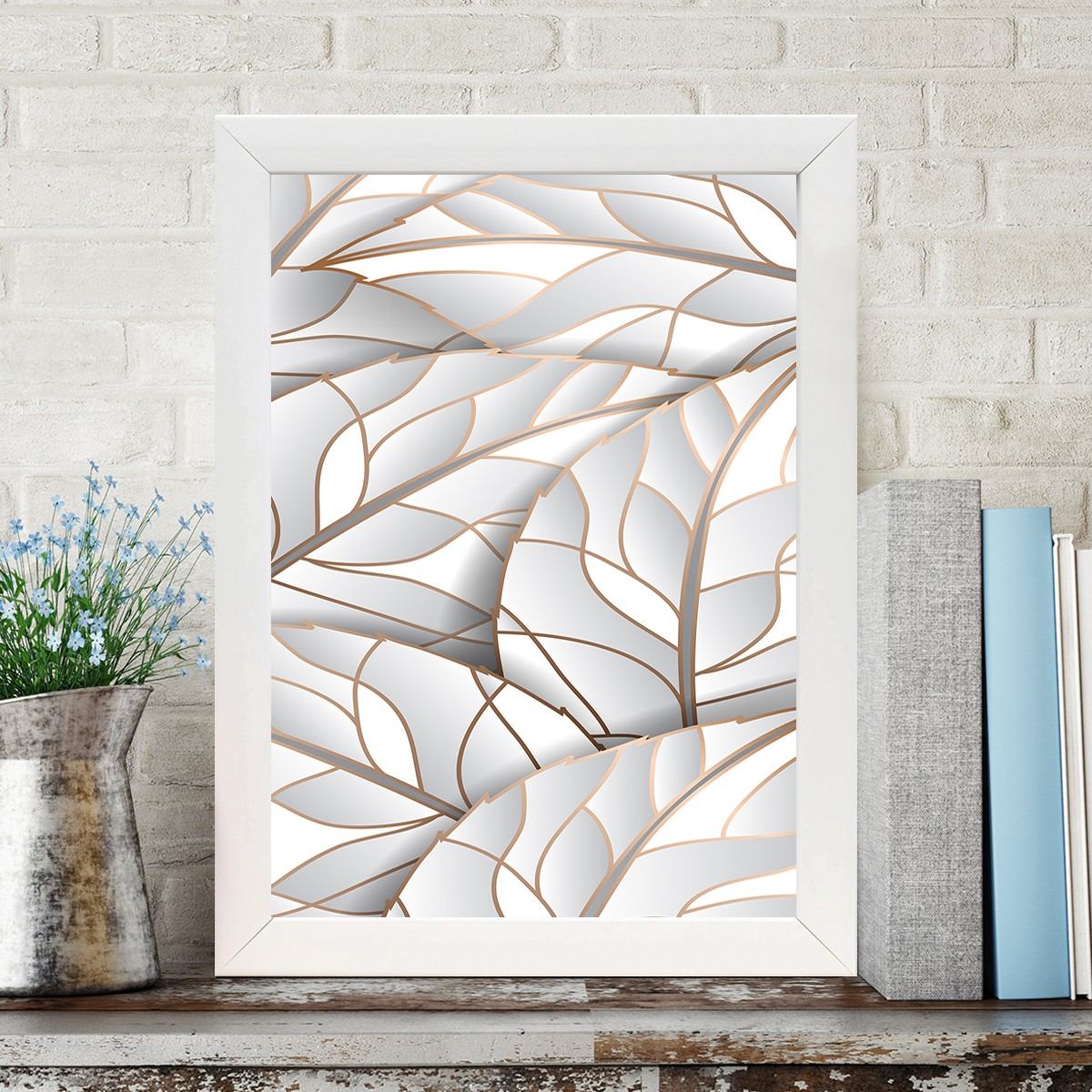 Quadro Decorativo MDF Emoldurado - Arte Multicolor 24x29cm com Moldura de Madeira 2cm