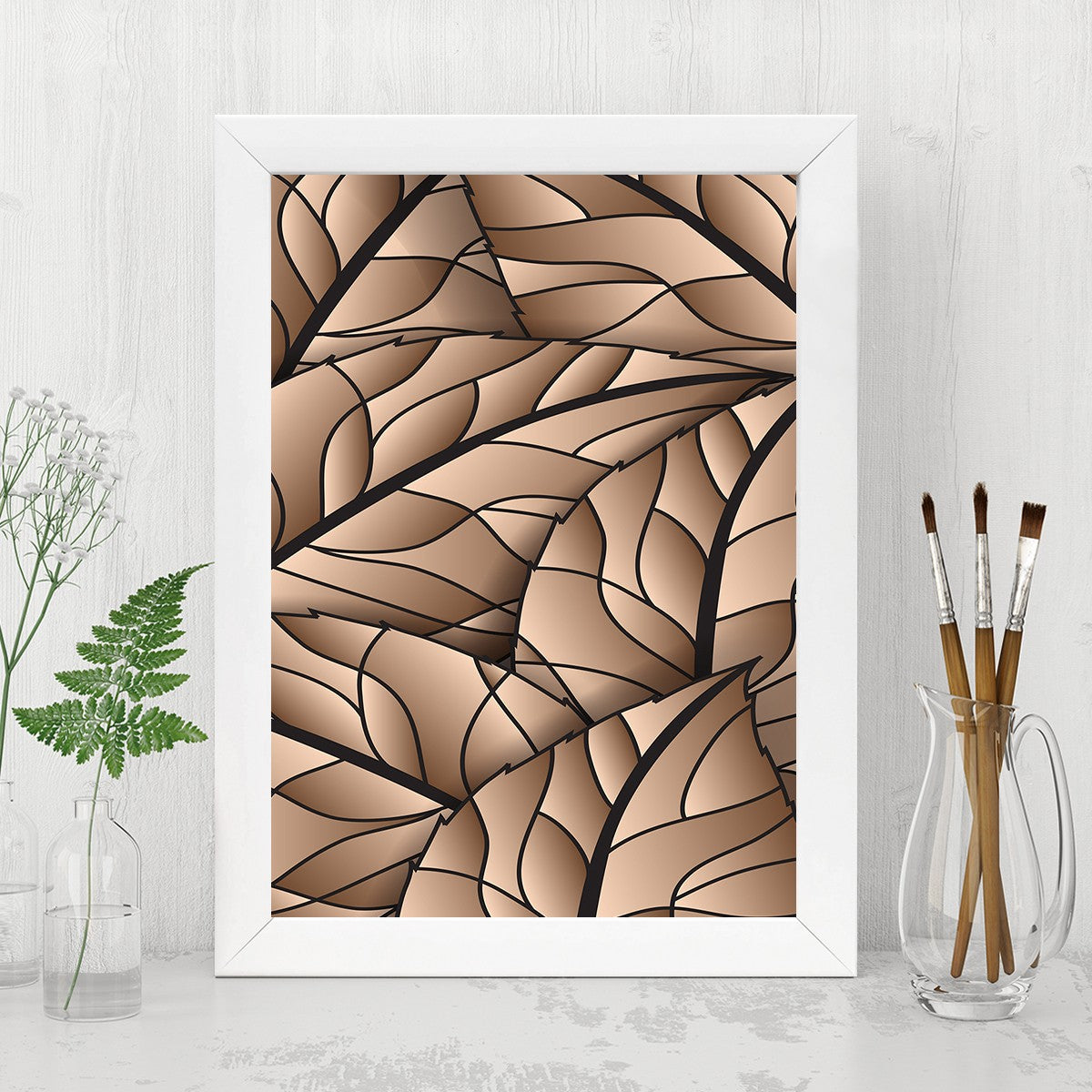 Quadro Decorativo MDF Emoldurado - Arte Multicolor 24x29cm com Moldura de Madeira 2cm