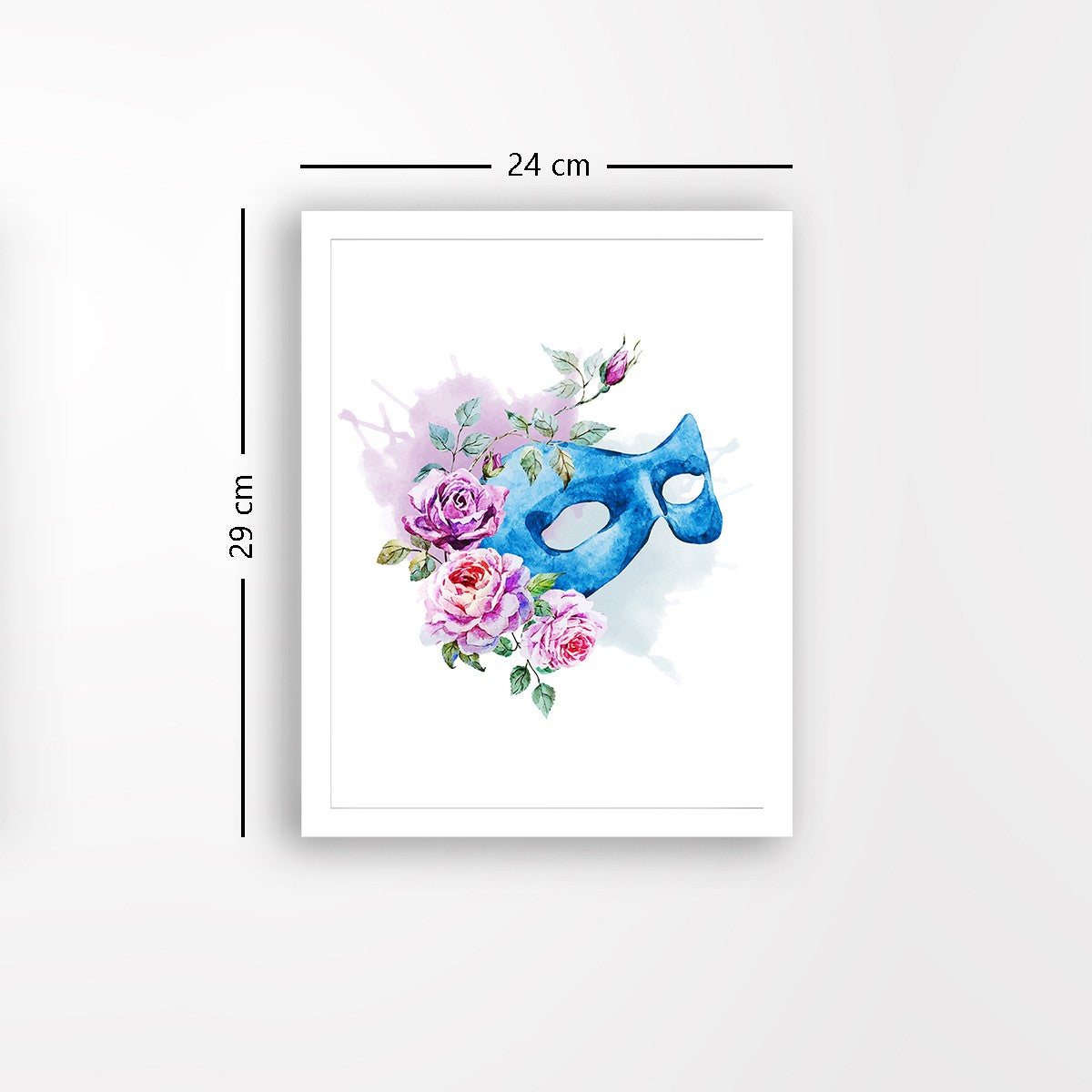 Quadro Decorativo MDF Emoldurado - Arte Multicolor 24x29cm com Moldura de Madeira 2cm