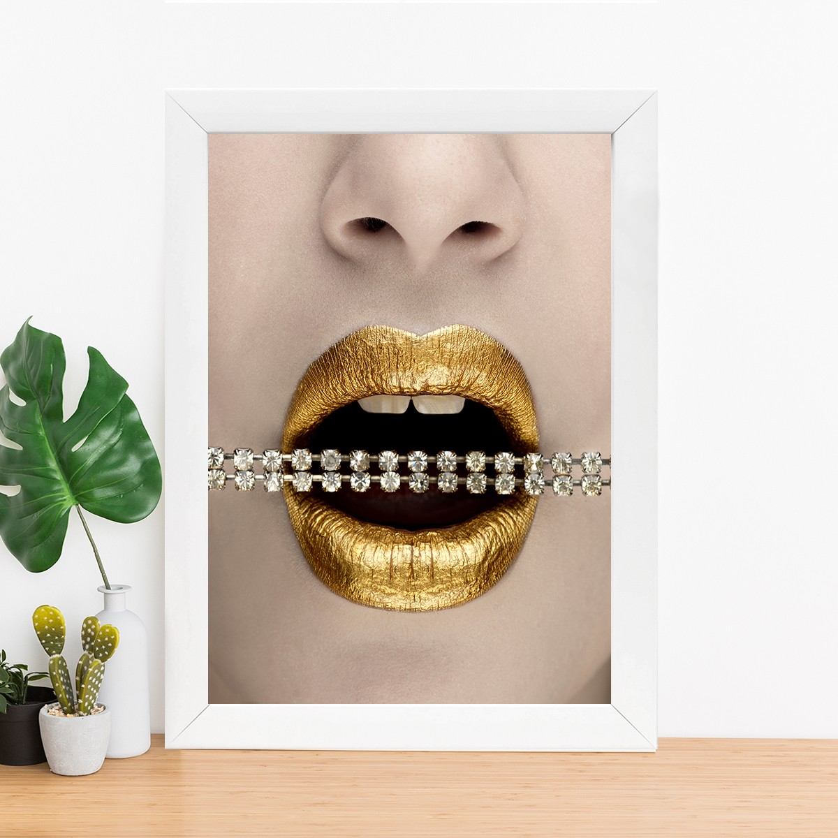 Quadro Decorativo MDF Emoldurado - Arte Multicolor 24x29cm com Moldura de Madeira 2cm