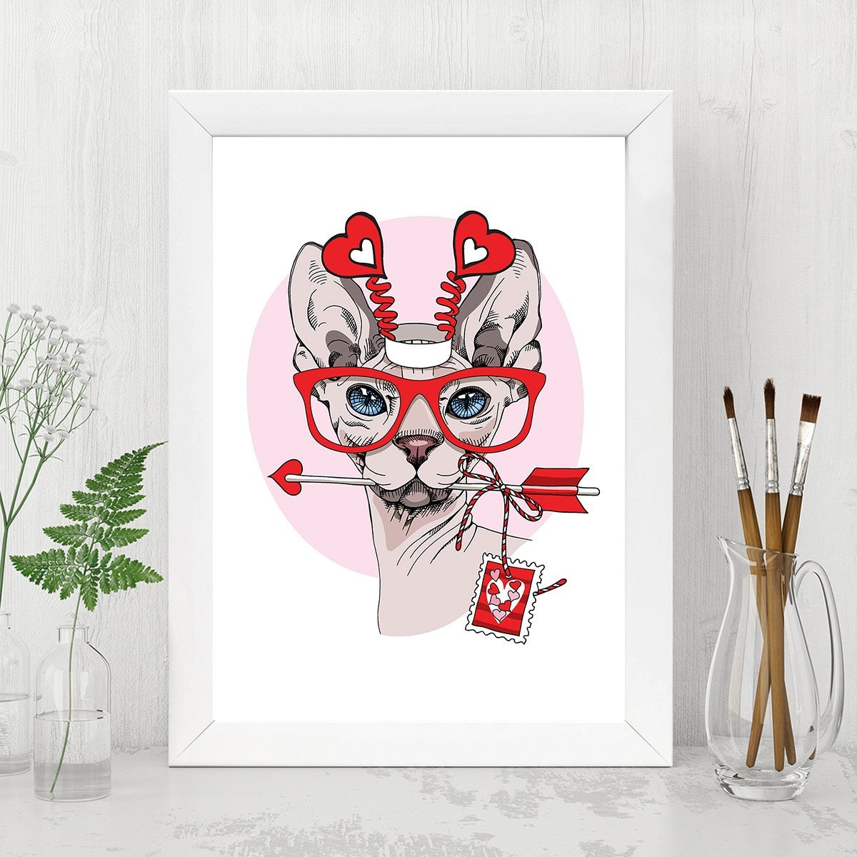 Quadro Decorativo MDF Emoldurado - Arte Multicolor 24x29cm com Moldura de Madeira 2cm