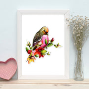 Quadro Decorativo MDF Emoldurado - Arte Multicolor 24x29cm com Moldura de Madeira 2cm