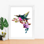 Quadro Decorativo MDF Emoldurado - Arte Multicolor 24x29cm com Moldura de Madeira 2cm