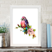 Quadro Decorativo MDF Emoldurado - Arte Multicolor 24x29cm com Moldura de Madeira 2cm