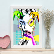 Quadro Decorativo MDF Emoldurado - Arte Multicolor 24x29cm com Moldura de Madeira 2cm