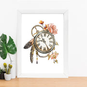 Quadro Decorativo MDF Emoldurado - Arte Multicolor 24x29cm com Moldura de Madeira 2cm