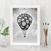 Quadro Decorativo MDF Emoldurado - Arte Multicolor 24x29cm com Moldura de Madeira 2cm