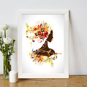 Quadro Decorativo MDF Emoldurado - Arte Multicolor 24x29cm com Moldura de Madeira 2cm