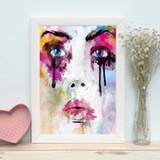 Quadro Decorativo MDF Emoldurado - Arte Multicolor 24x29cm com Moldura de Madeira 2cm