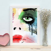 Quadro Decorativo MDF Emoldurado - Arte Multicolor 24x29cm com Moldura de Madeira 2cm