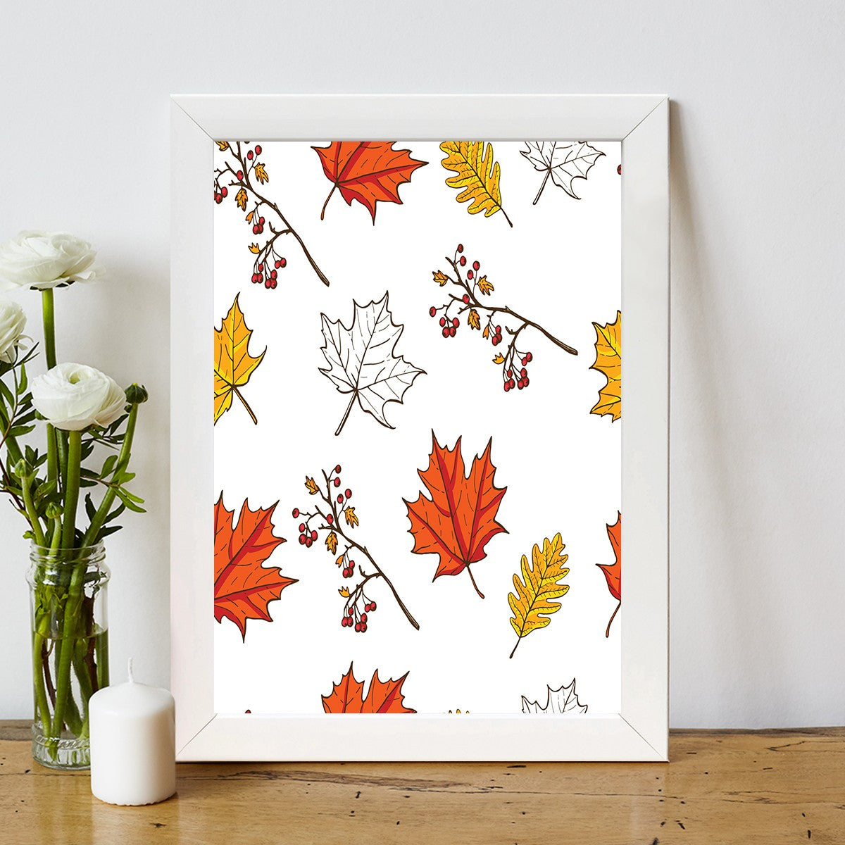 Quadro Decorativo MDF Emoldurado - Arte Multicolor 24x29cm com Moldura de Madeira 2cm