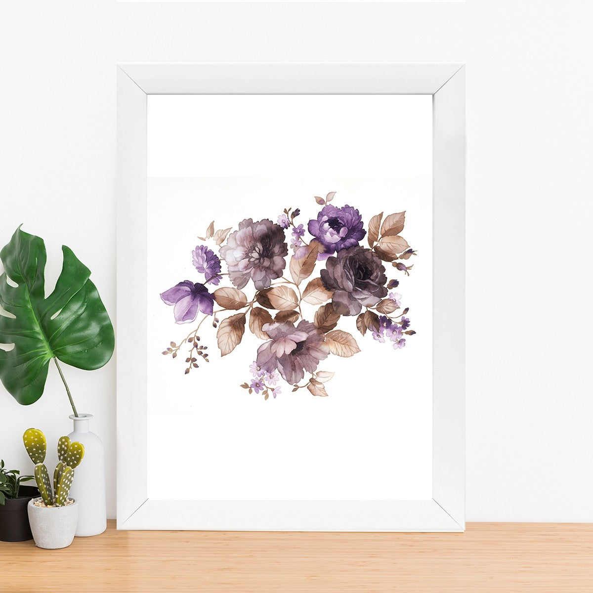 Quadro Decorativo MDF Emoldurado - Arte Multicolor 24x29cm com Moldura de Madeira 2cm