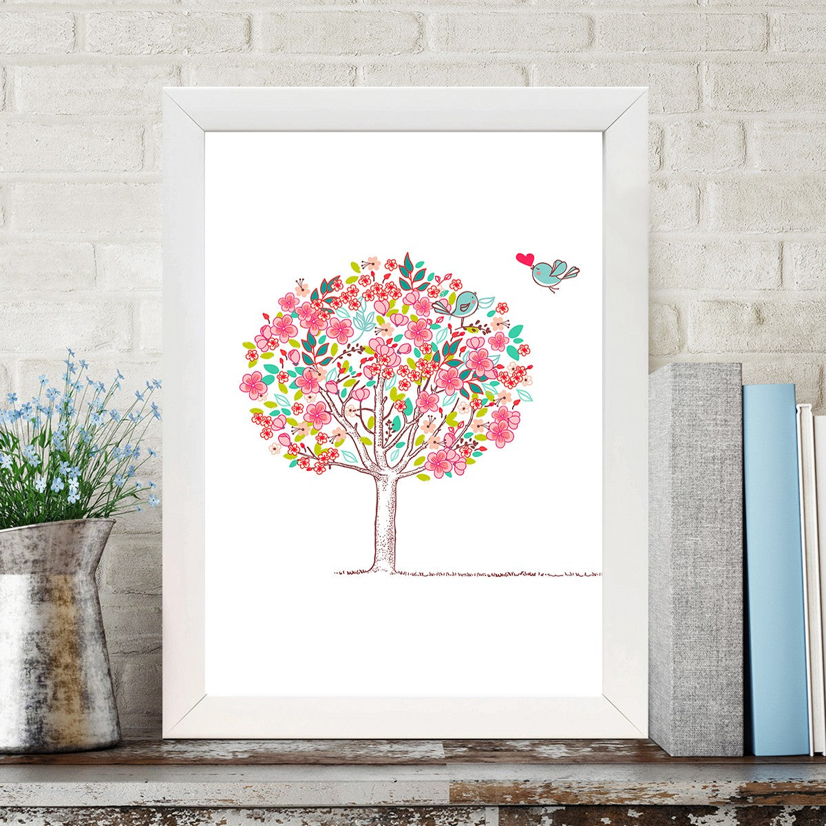 Quadro Decorativo MDF Emoldurado - Arte Multicolor 24x29cm com Moldura de Madeira 2cm