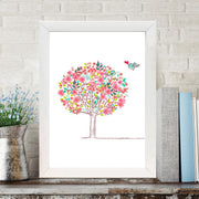 Quadro Decorativo MDF Emoldurado - Arte Multicolor 24x29cm com Moldura de Madeira 2cm