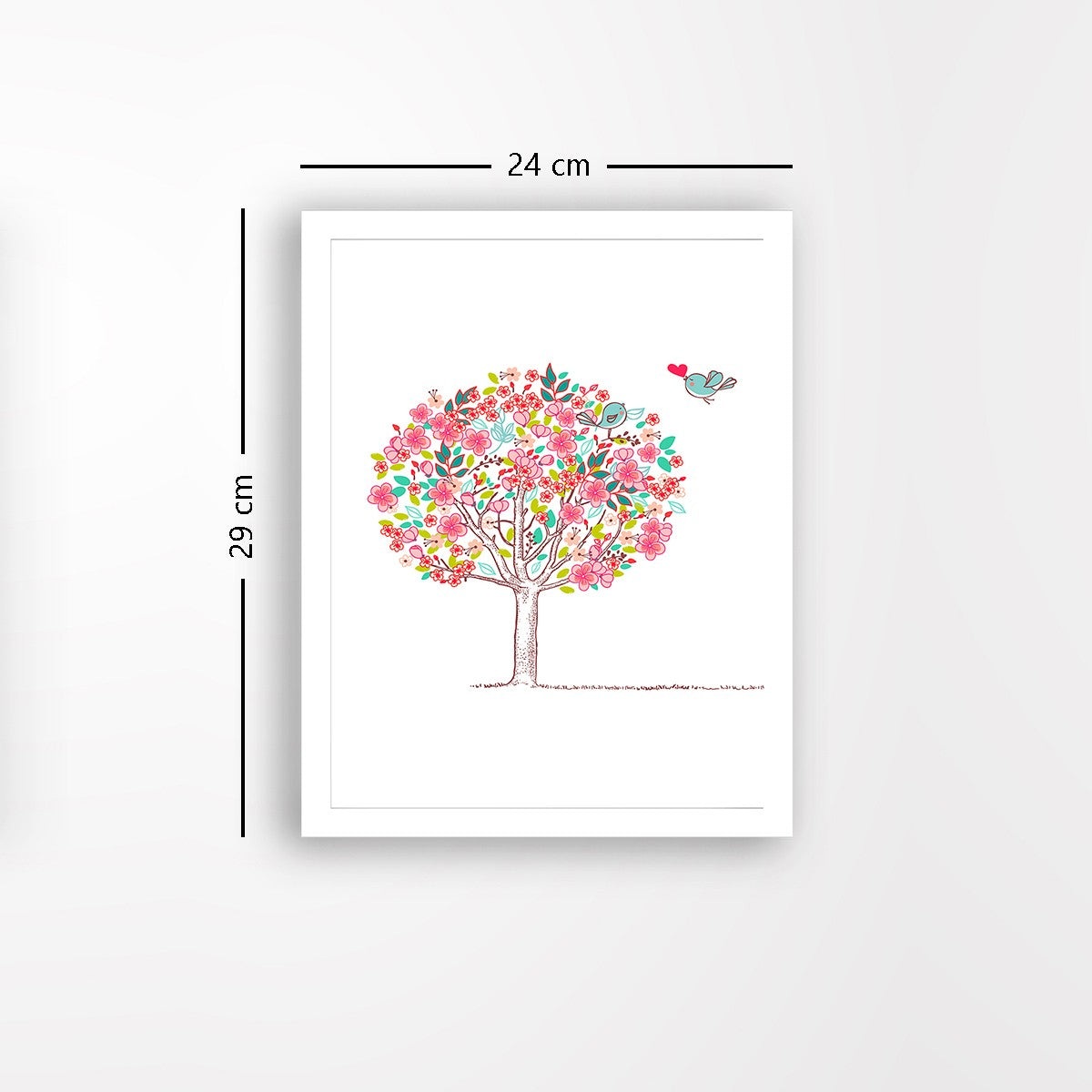 Quadro Decorativo MDF Emoldurado - Arte Multicolor 24x29cm com Moldura de Madeira 2cm