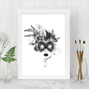 Quadro Decorativo MDF Emoldurado - Arte Multicolor 24x29cm com Moldura de Madeira 2cm