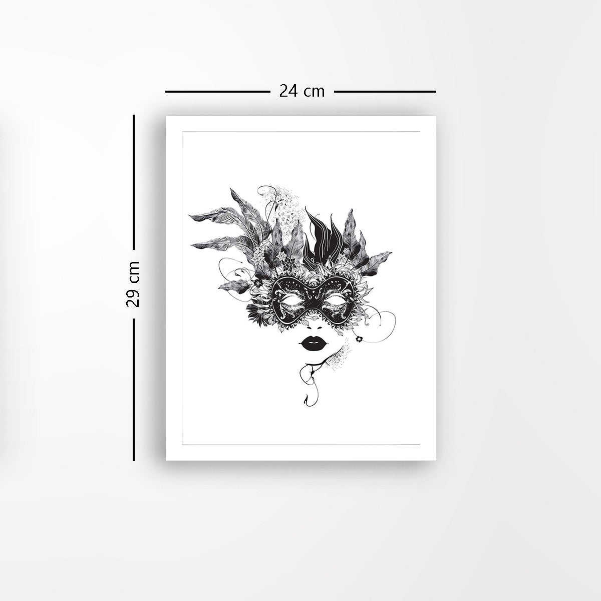 Quadro Decorativo MDF Emoldurado - Arte Multicolor 24x29cm com Moldura de Madeira 2cm