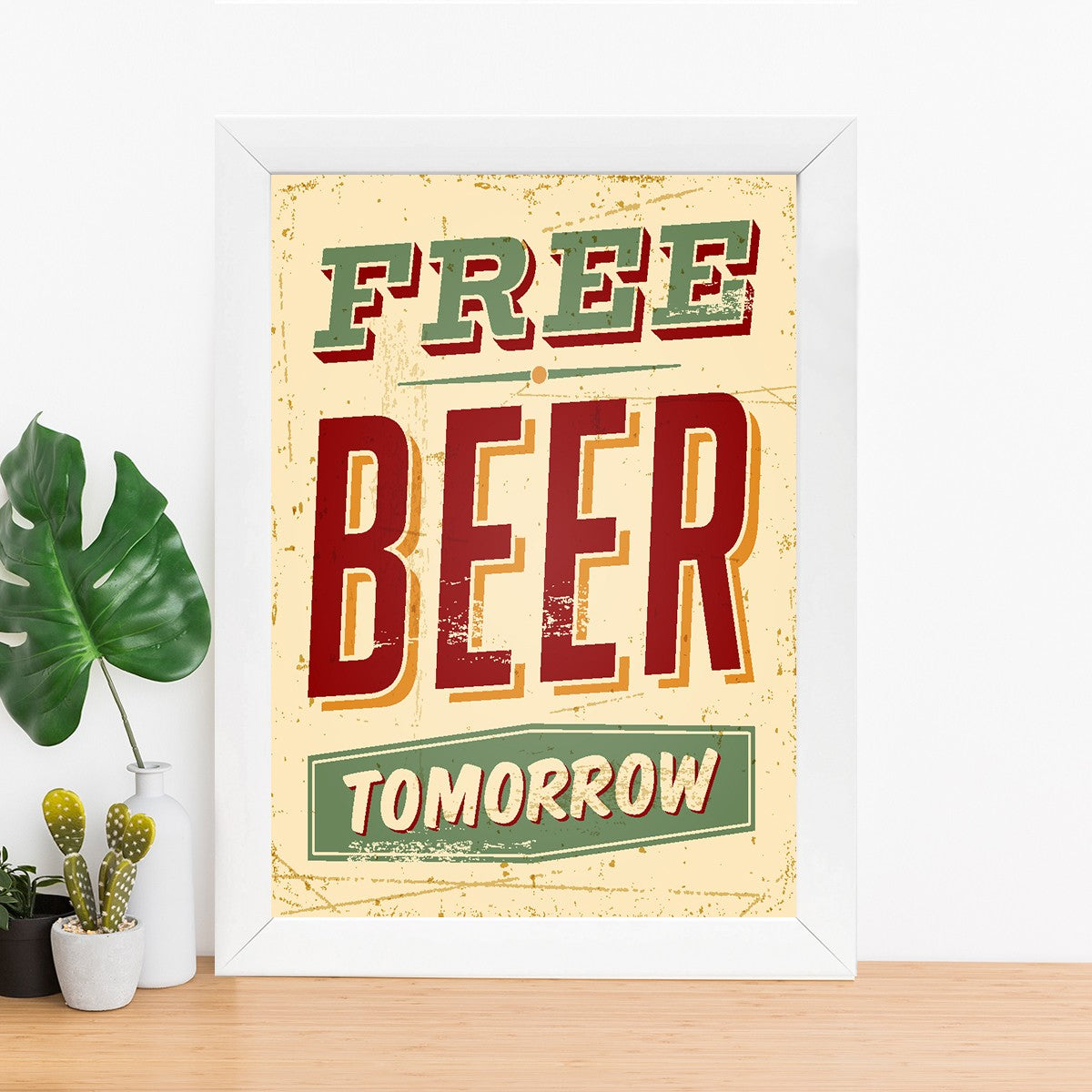 Quadro Decorativo MDF Emoldurado - Arte Multicolor 24x29cm com Moldura de Madeira 2cm