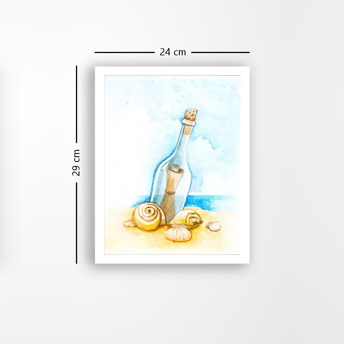 Quadro Decorativo MDF Emoldurado - Arte Multicolor 24x29cm com Moldura de Madeira 2cm