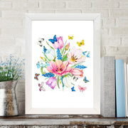 Quadro Decorativo MDF Emoldurado - Arte Multicolor 24x29cm com Moldura de Madeira 2cm