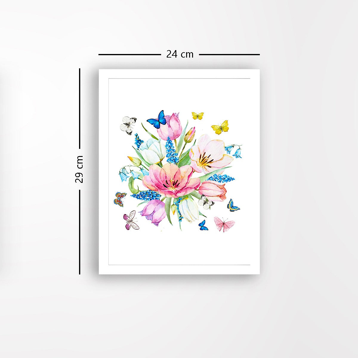 Quadro Decorativo MDF Emoldurado - Arte Multicolor 24x29cm com Moldura de Madeira 2cm