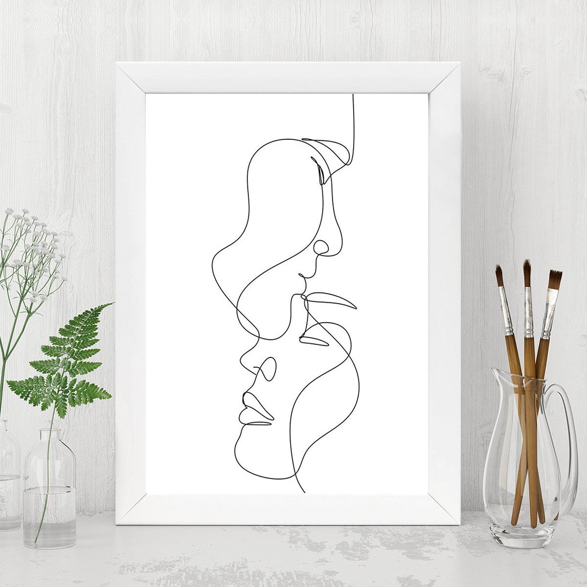 Quadro Decorativo MDF Emoldurado - Arte Multicolor 24x29cm com Moldura de Madeira 2cm