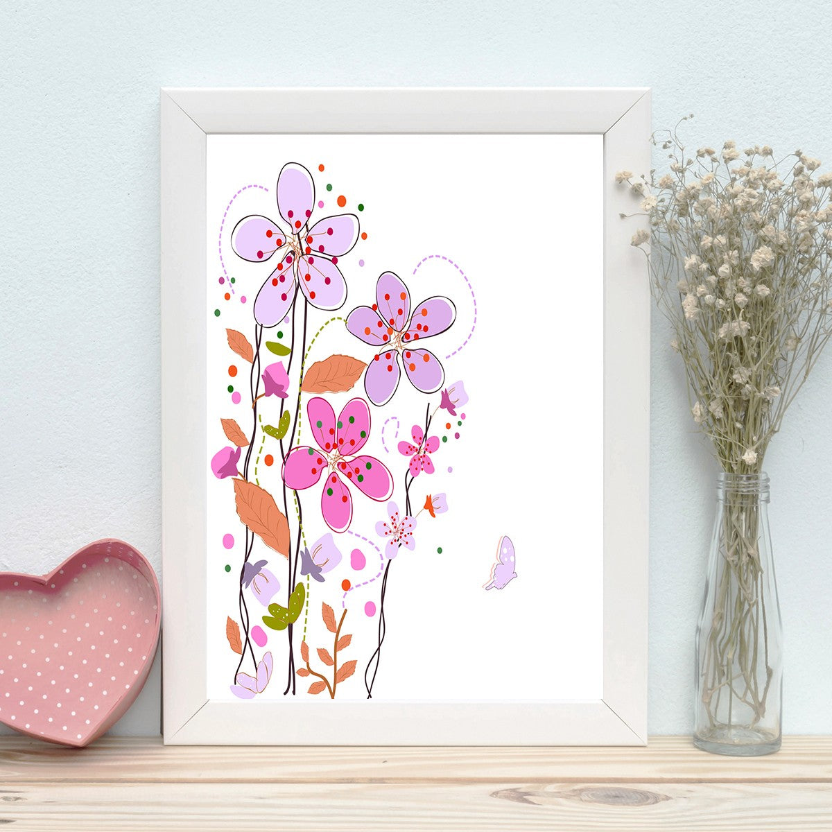 Quadro Decorativo MDF Emoldurado - Arte Multicolor 24x29cm com Moldura de Madeira 2cm