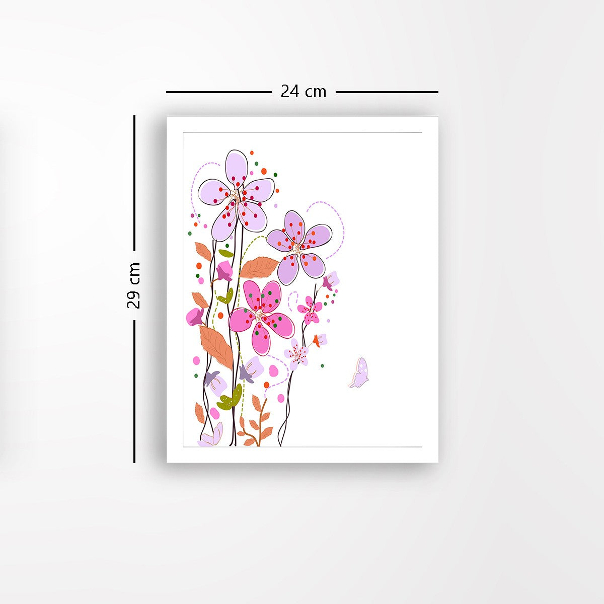 Quadro Decorativo MDF Emoldurado - Arte Multicolor 24x29cm com Moldura de Madeira 2cm