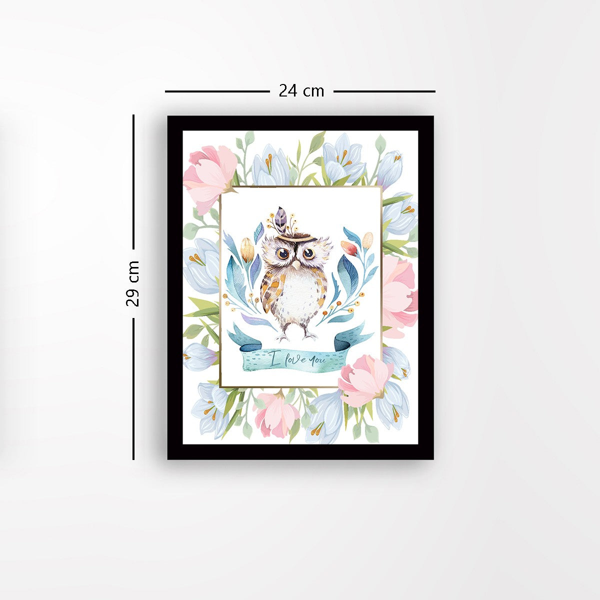 Quadro Decorativo MDF Emoldurado - Arte Multicolor 24x29cm com Moldura de Madeira 2cm