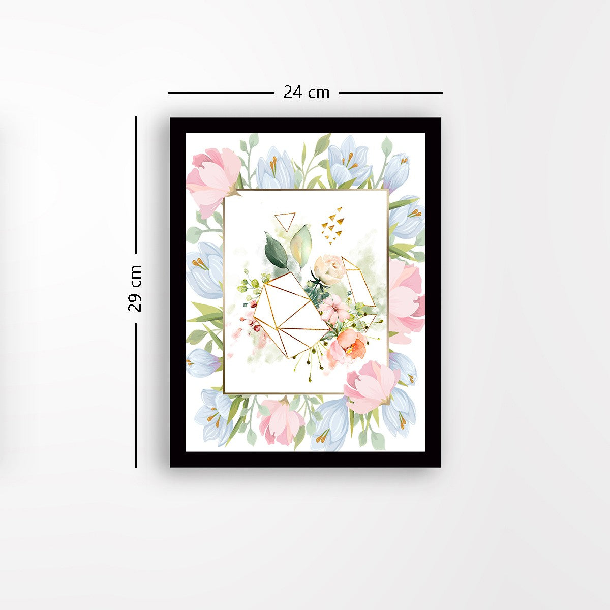 Quadro Decorativo MDF Emoldurado - Arte Multicolor 24x29cm com Moldura de Madeira 2cm