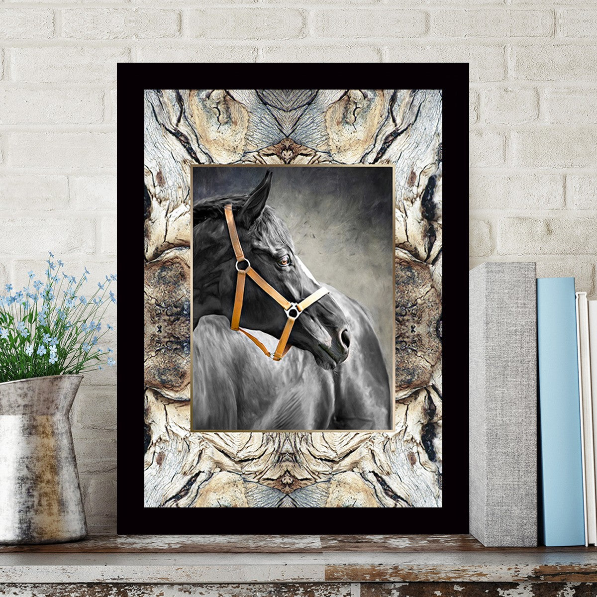 Quadro Decorativo MDF Emoldurado - Arte Multicolor 24x29cm com Moldura de Madeira 2cm