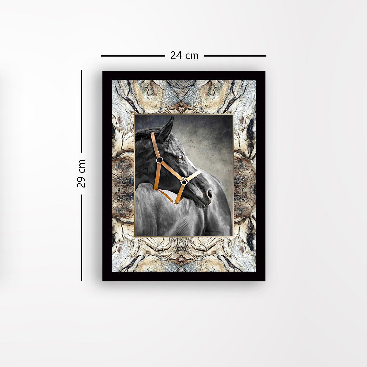 Quadro Decorativo MDF Emoldurado - Arte Multicolor 24x29cm com Moldura de Madeira 2cm