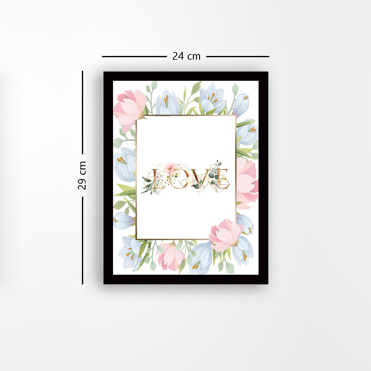 Quadro Decorativo MDF Emoldurado - Arte Multicolor 24x29cm com Moldura de Madeira 2cm