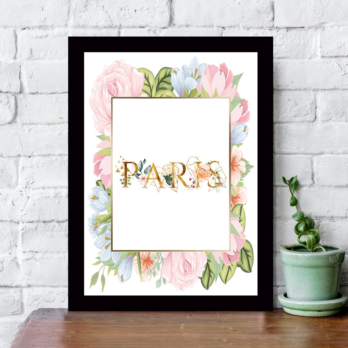 Quadro Decorativo MDF Emoldurado - Arte Multicolor 24x29cm com Moldura de Madeira 2cm