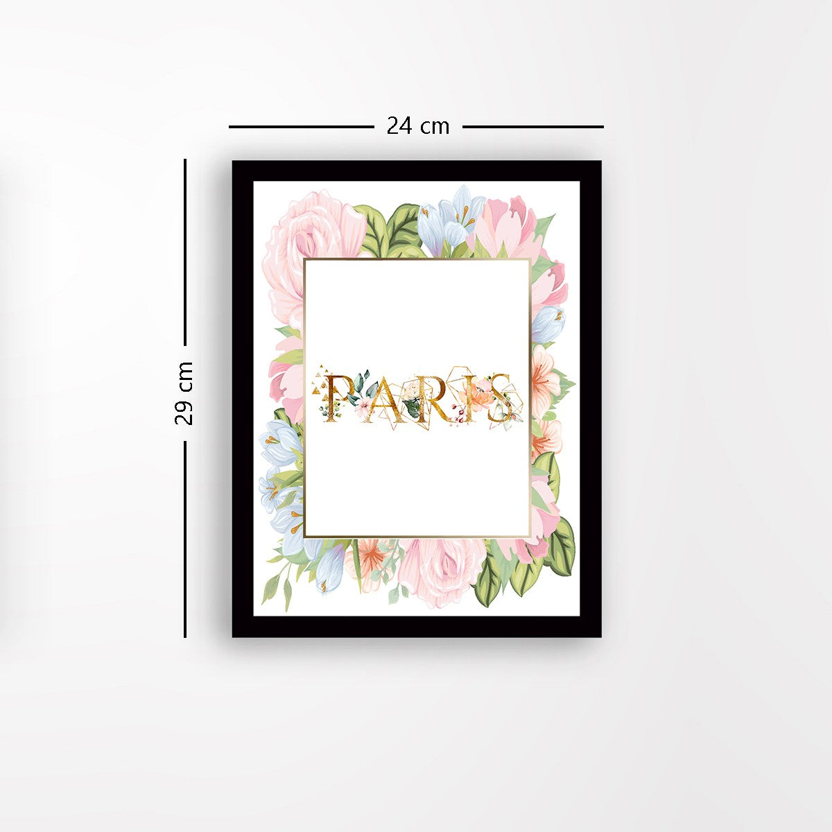 Quadro Decorativo MDF Emoldurado - Arte Multicolor 24x29cm com Moldura de Madeira 2cm