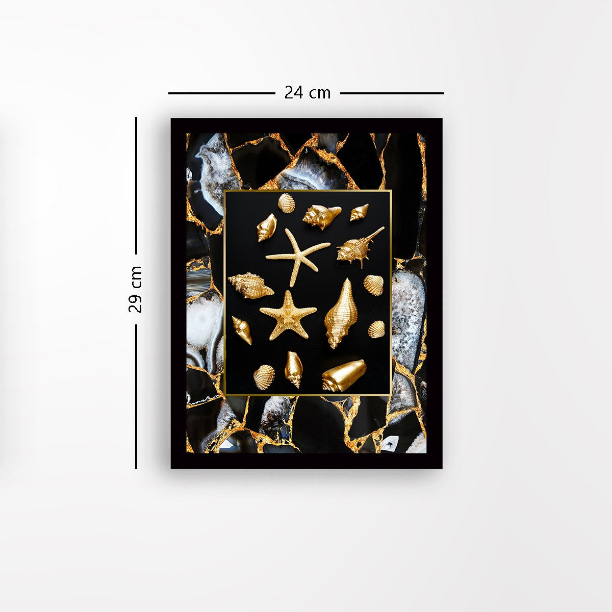 Quadro Decorativo MDF Emoldurado - Arte Multicolor 24x29cm com Moldura de Madeira 2cm