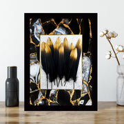 Quadro Decorativo MDF Emoldurado - Arte Multicolor 24x29cm com Moldura de Madeira 2cm