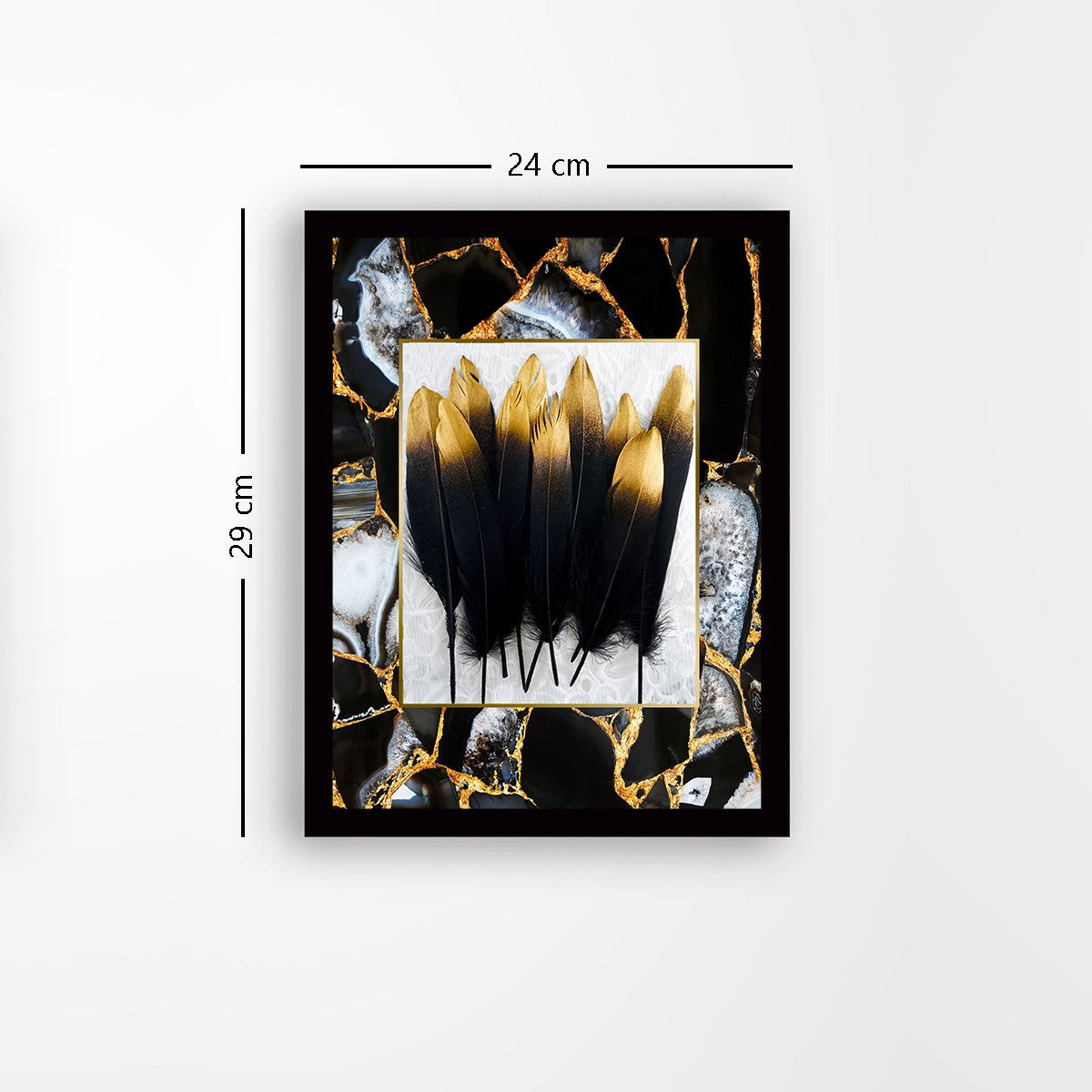 Quadro Decorativo MDF Emoldurado - Arte Multicolor 24x29cm com Moldura de Madeira 2cm