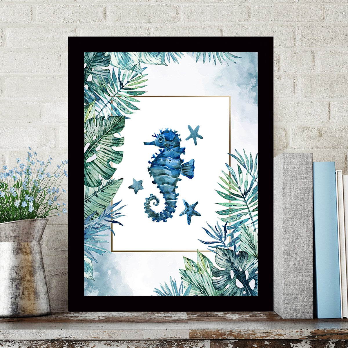 Quadro Decorativo MDF Emoldurado - Arte Multicolor 24x29cm com Moldura de Madeira 2cm