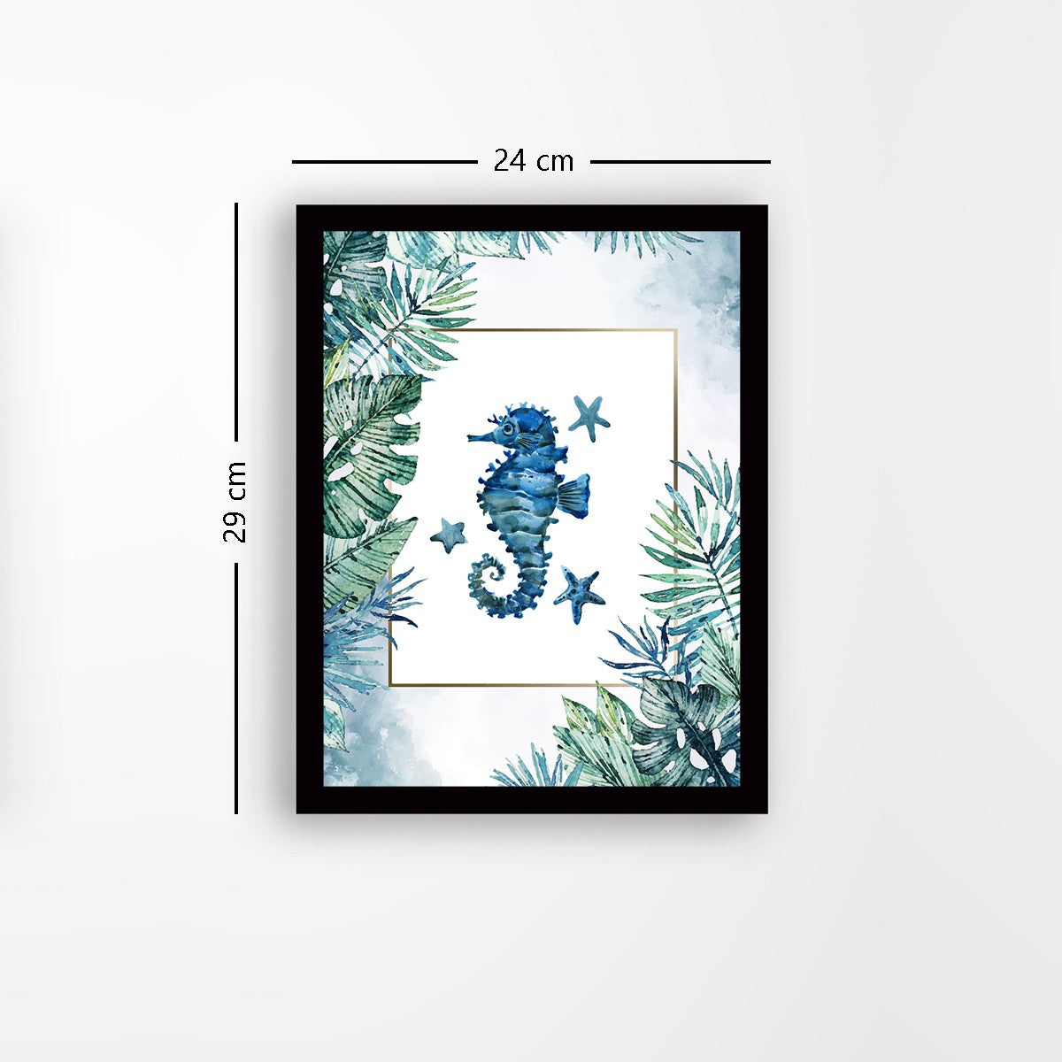 Quadro Decorativo MDF Emoldurado - Arte Multicolor 24x29cm com Moldura de Madeira 2cm