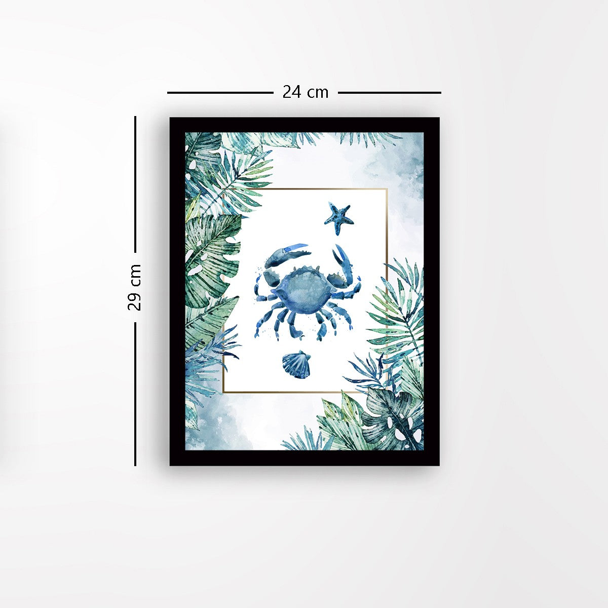 Quadro Decorativo MDF Emoldurado - Arte Multicolor 24x29cm com Moldura de Madeira 2cm