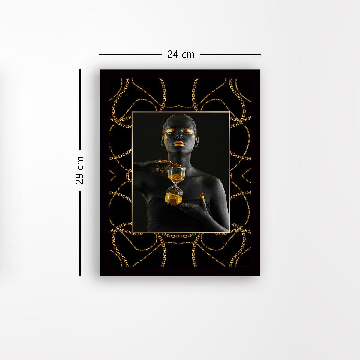 Quadro Decorativo MDF Emoldurado - Arte Multicolor 24x29cm com Moldura de Madeira 2cm