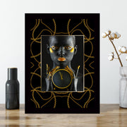 Quadro Decorativo MDF Emoldurado - Arte Multicolor 24x29cm com Moldura de Madeira 2cm