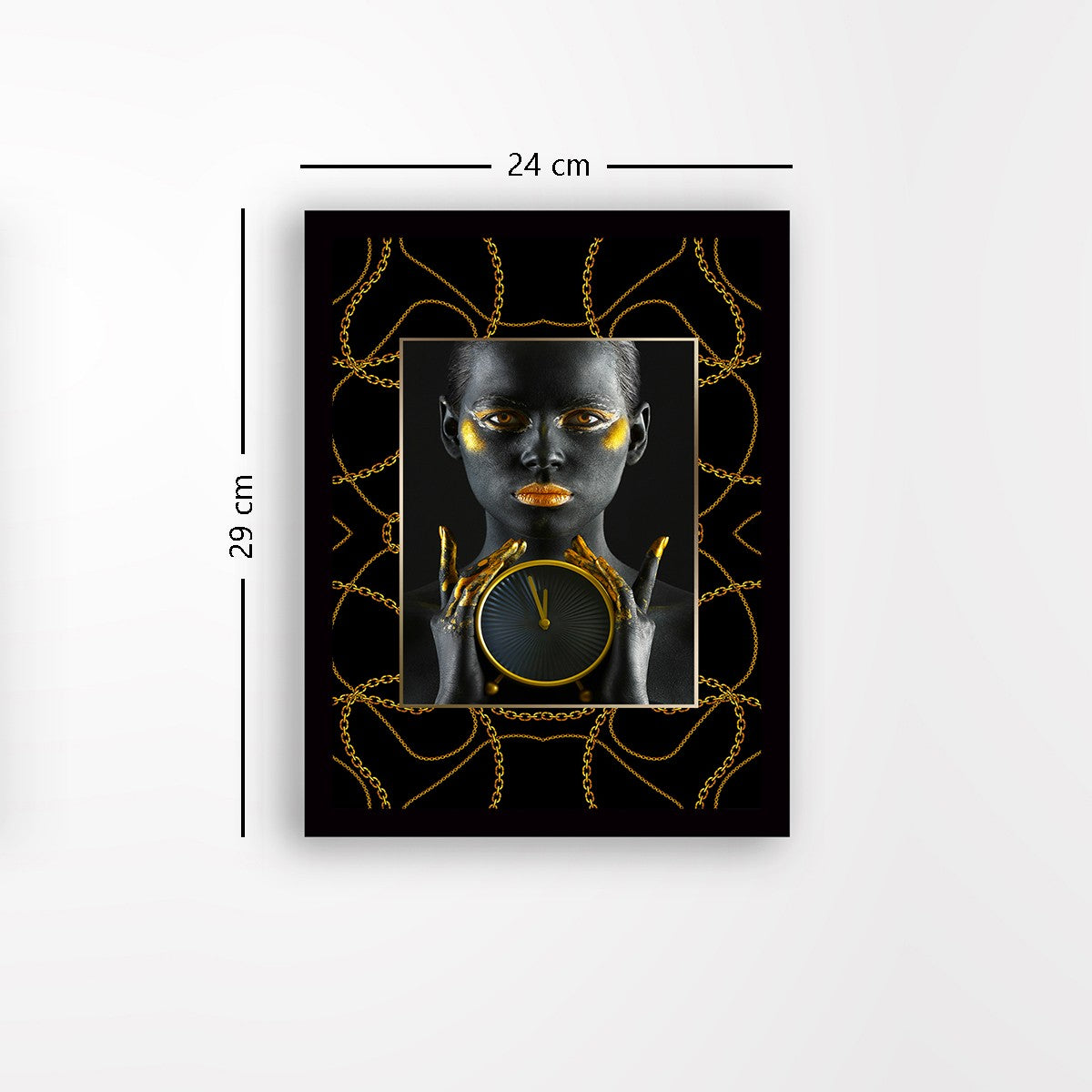 Quadro Decorativo MDF Emoldurado - Arte Multicolor 24x29cm com Moldura de Madeira 2cm