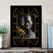 Quadro Decorativo MDF Emoldurado - Arte Multicolor 24x29cm com Moldura de Madeira 2cm