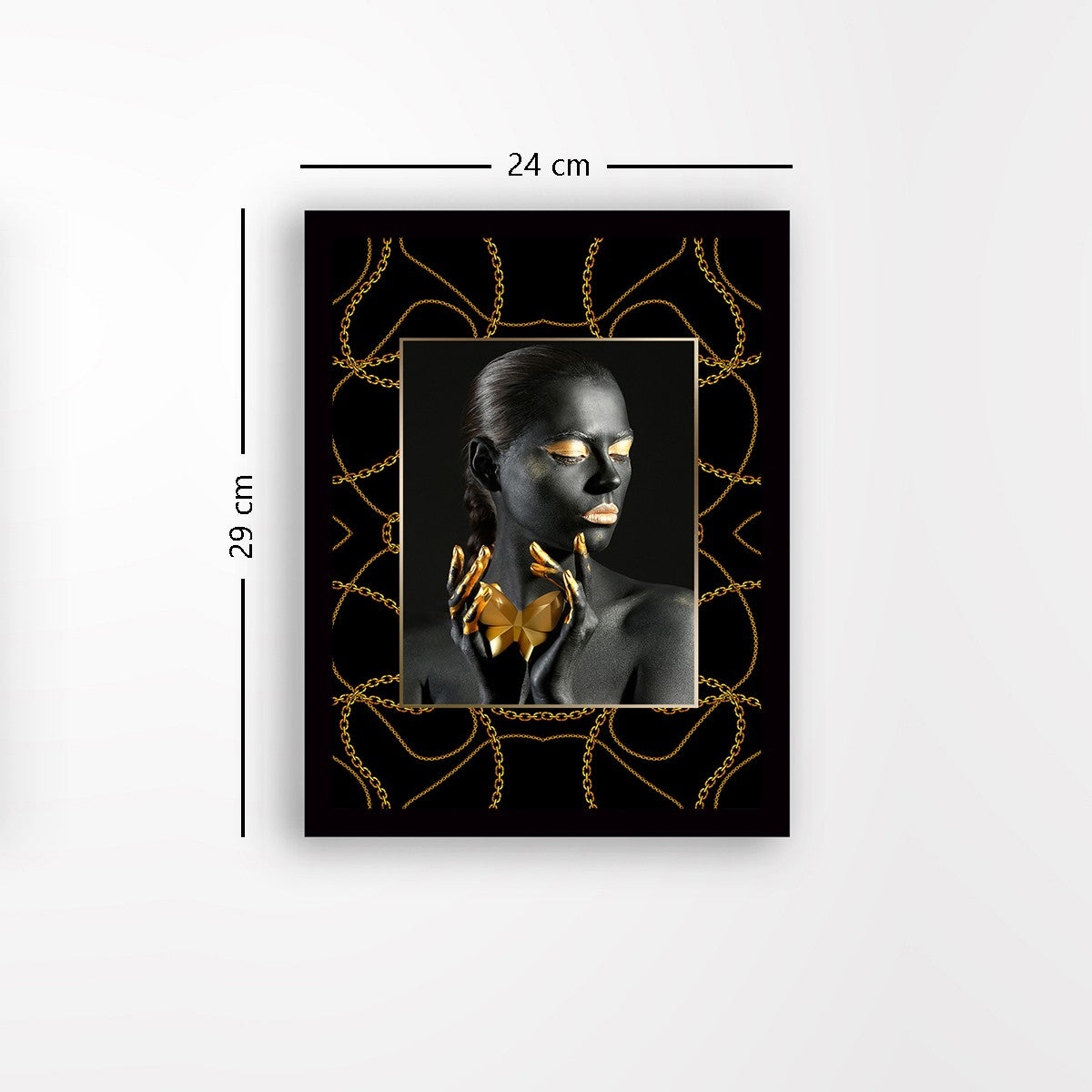 Quadro Decorativo MDF Emoldurado - Arte Multicolor 24x29cm com Moldura de Madeira 2cm